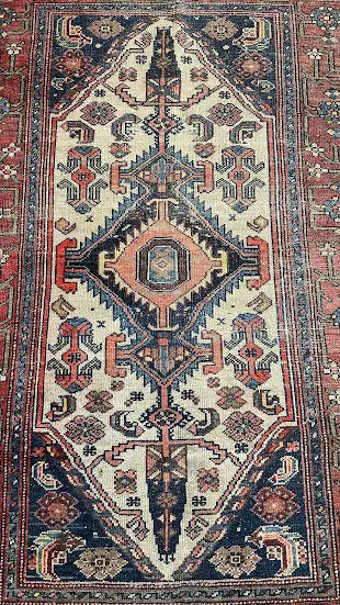 Handmade Antique Persian Rug Traditional Style Village Design - High Quality Wool 3'7 x 5'4 - I Got Rugs Handmade Antique Persian Rug Traditional Style Village Design - High Quality Wool 3'7 x 5'4 I Got Rugs Handmade Vintage I Got Rugs  1250.00