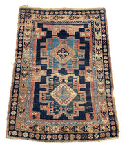 Load image into Gallery viewer, Hand-Knotted Antique Persian Wool Rug Tribal Design 4&#39;3 x 6&#39;1 Orange
