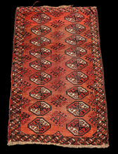 Load image into Gallery viewer, Hand-Knotted Vintage Wool Rug Persian Turkmen Red Oriental Pattern 2&#39;10 x 4&#39;6
