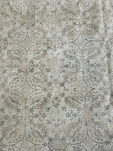 Load image into Gallery viewer, Handmade Vintage Wool Rug Turkish Needlepoint Floral Design Ivory 8&#39;4 x 11&#39;8
