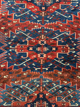 Load image into Gallery viewer, Antique Hand-Knotted Wool Rug Caucasian Kazak Tribal Design in Pink 3&#39;6 x 5&#39;1
