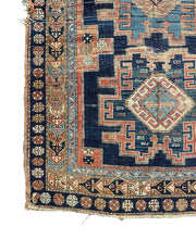 Load image into Gallery viewer, Hand-Knotted Antique Persian Wool Rug Tribal Design 4&#39;3 x 6&#39;1 Orange
