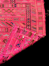 Load image into Gallery viewer, Beautiful Handmade Vintage Wool Rug Moroccan Hot Pink Tribal Pattern 3&#39; x 4&#39;8
