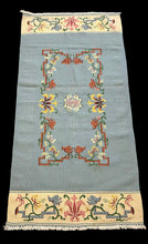 Load image into Gallery viewer, Hand-Knotted Vintage Wool Rug Blue Swedish Kilim Floral Pattern 2&#39;10 x 5&#39;7
