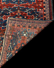 Load image into Gallery viewer, Antique Hand-Knotted Wool Rug Caucasian Kazak Tribal Design in Pink 3&#39;6 x 5&#39;1
