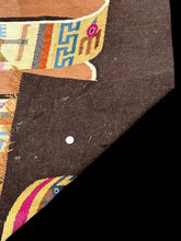 Load image into Gallery viewer, Hand-Woven Vintage Wool Rug Brown Edwin Sulca 3D Peruvian Tapestry 4&#39;2 x 5&#39;11
