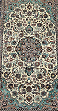 Load image into Gallery viewer, Hand-Knotted Vintage Silk Rug Persian Tabriz Oriental Design 3&#39;1 x 5&#39;3
