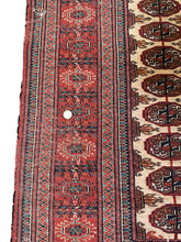 Load image into Gallery viewer, Hand-Knotted Vintage Persian Wool Rug Turkoman Style Red 3&#39;9 x 4&#39;10
