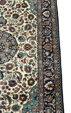 Load image into Gallery viewer, Hand-Knotted Vintage Silk Rug Persian Tabriz Oriental Design 3&#39;1 x 5&#39;3
