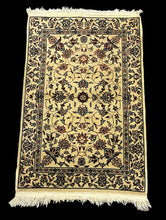 Load image into Gallery viewer, Hand- Knotted Vintage Wool Rug Persian Floral Pattern in Cream 2&#39; x 3&#39;2
