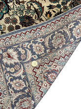 Load image into Gallery viewer, Hand-Knotted Vintage Silk Rug Persian Tabriz Oriental Design 3&#39;1 x 5&#39;3
