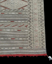 Load image into Gallery viewer, Hand-Knotted Vintage Wool Rug Blue Moroccan Berber Tribal Pattern 5&#39;8 x 8&#39;5
