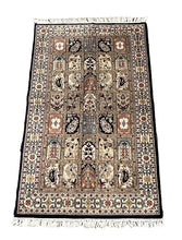 Load image into Gallery viewer, Hand-Knotted Vintage Persian Wool Rug Brown 3&#39; x 5&#39;3
