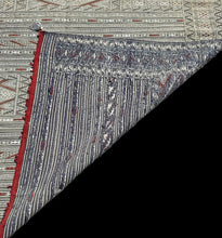 Load image into Gallery viewer, Hand-Knotted Vintage Wool Rug Blue Moroccan Berber Tribal Pattern 5&#39;8 x 8&#39;5
