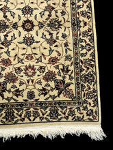 Load image into Gallery viewer, Hand- Knotted Vintage Wool Rug Persian Floral Pattern in Cream 2&#39; x 3&#39;2
