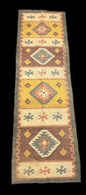 Load image into Gallery viewer, Hand-Knotted Vintage Wool Rug Turkish Kilim Tribal Runner 2&#39;6 x 7&#39;11
