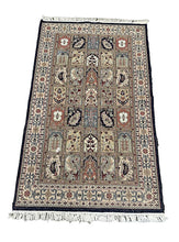 Load image into Gallery viewer, Hand-Knotted Vintage Persian Wool Rug Brown 3&#39; x 5&#39;3
