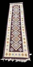 Load image into Gallery viewer, Handmade Vintage Wool Rug Turkish Kilim Multicolor Tribal Design 2&#39;6 x 9&#39;5
