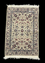 Load image into Gallery viewer, Hand- Knotted Vintage Wool Rug Persian Floral Pattern in Cream 2&#39; x 3&#39;2
