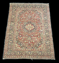 Load image into Gallery viewer, Hand-Knotted Vintage Wool Rug Colorful Persian Heriz Floral Design 4&#39;7 x 6&#39;1
