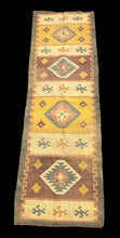 Load image into Gallery viewer, Hand-Knotted Vintage Wool Rug Turkish Kilim Tribal Runner 2&#39;6 x 7&#39;11
