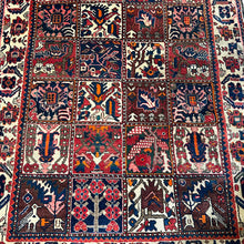 Load image into Gallery viewer, Hand-Knotted Vintage Persian Wool Rug Bakhtiari Style Red 4&#39;8 x 7&#39;
