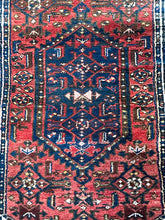 Load image into Gallery viewer, Vintage Hand-Knotted Wool Rug Persian Hamadan Red Oriental Pattern 3&#39;5 x 6&#39;5
