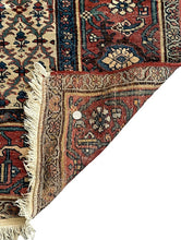 Load image into Gallery viewer, Vintage Hand-Knotted Persian Wool Rug Red Oriental Pattern 4&#39;6 x 6&#39;11
