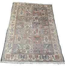 Load image into Gallery viewer, Hand-Knotted Vintage Persian Wool Rug Bakhtiari Style Red 4&#39;8 x 7&#39;
