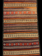 Load image into Gallery viewer, Hand-Woven Vintage Wool Rug Turkish Tribal Pattern in Bold Colors 2&#39;7 x 10&#39;6
