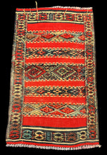 Load image into Gallery viewer, Beautiful Vintage Handmade Wool Rug Red Moroccan Berber Tribal Design 2&#39;6 x 4&#39;4
