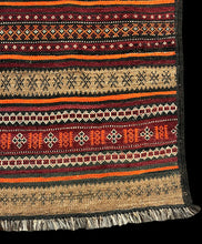 Load image into Gallery viewer, Hand-Woven Vintage Wool Rug Turkish Tribal Pattern in Bold Colors 2&#39;7 x 10&#39;6
