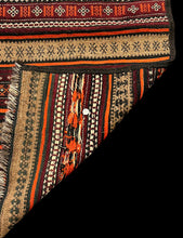 Load image into Gallery viewer, Hand-Woven Vintage Wool Rug Turkish Tribal Pattern in Bold Colors 2&#39;7 x 10&#39;6
