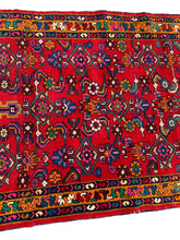 Load image into Gallery viewer, Hand-Knotted Vintage Persian Village Style Runner Rug Red 3&#39;4 x 8&#39;10
