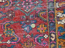 Load image into Gallery viewer, Hand-Knotted Vintage Persian Village Style Runner Rug Red 3&#39;4 x 8&#39;10
