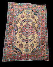 Load image into Gallery viewer, Handmade Vintage Wool Rug Colorful Persian Kerman Floral Design 2&#39;11 x 4&#39;9
