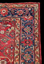 Load image into Gallery viewer, Vintage Hand-Knotted Wool Rug Red Persian Sarouk Oriental Design 9&#39;3 x 12&#39;
