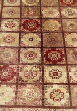 Load image into Gallery viewer, Vintage Hand-Knotted Wool Rug Persian Oriental Design in Ivory/ Red 7&#39;11 x 9&#39;7
