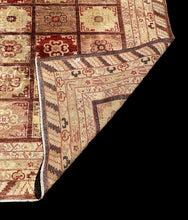 Load image into Gallery viewer, Vintage Hand-Knotted Wool Rug Persian Oriental Design in Ivory/ Red 7&#39;11 x 9&#39;7
