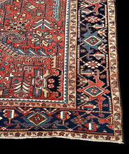 Load image into Gallery viewer, Vintage Hand-Knotted Wool Rug Persian Heriz Oriental Pattern in Red 8&#39;4 x 11&#39;
