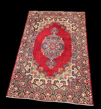 Load image into Gallery viewer, Vintage Hand-Knotted Wool Rug Colorful Persian Floral Design 7&#39;1 x 10&#39;9
