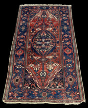 Load image into Gallery viewer, Antique Handmade Wool Rug Unique Persian Oriental Design Bold Colors 3&#39;6 x 6&#39;3
