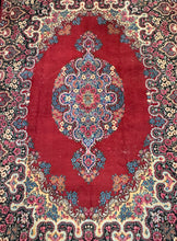 Load image into Gallery viewer, Vintage Hand-Knotted Wool Rug Colorful Persian Floral Design 7&#39;1 x 10&#39;9
