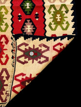 Load image into Gallery viewer, Handmade Vintage Wool Rug Colorful Turkish Kilim Geometric Pattern 2&#39; x 4&#39;
