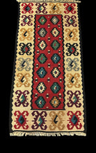 Load image into Gallery viewer, Handmade Vintage Wool Rug Turkish Kilim Colorful Geometric Pattern 2&#39;5 x 4&#39;9
