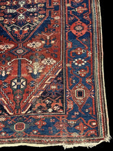 Load image into Gallery viewer, Antique Handmade Wool Rug Unique Persian Oriental Design Bold Colors 3&#39;6 x 6&#39;3
