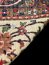 Load image into Gallery viewer, Vintage Handmade Persian Wool Rug Multicolor Floral Design 4&#39;10 x 7&#39;
