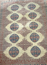 Load image into Gallery viewer, Beautiful Handmade Vintage Wool Rug Colorful Oriental Design 7&#39;4 x 3&#39;9
