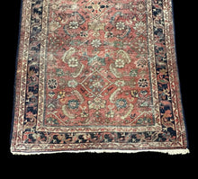 Load image into Gallery viewer, Antique Handmade Wool Runner Rug Persian Oriental Design Bold Colors 3&#39;9 x 8&#39;6
