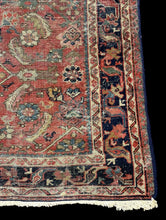 Load image into Gallery viewer, Antique Handmade Wool Runner Rug Persian Oriental Design Bold Colors 3&#39;9 x 8&#39;6
